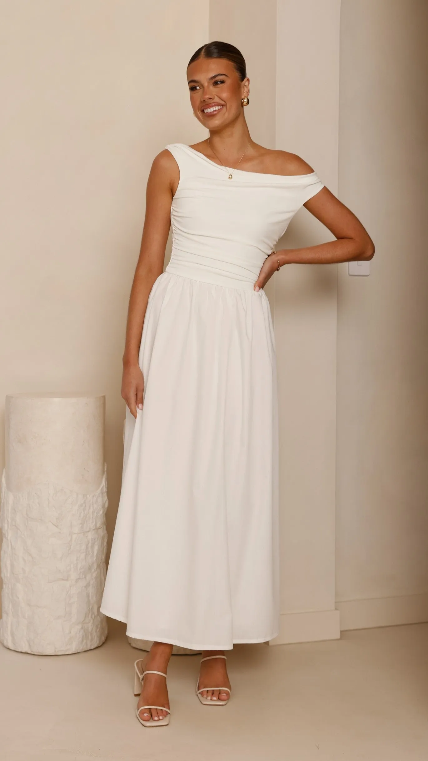 Immy Midi Dress - White sold by Billy J product image thumbnail 3