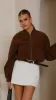 Sloane Bomber Jacket - Dark Chocolate sold by Billy J