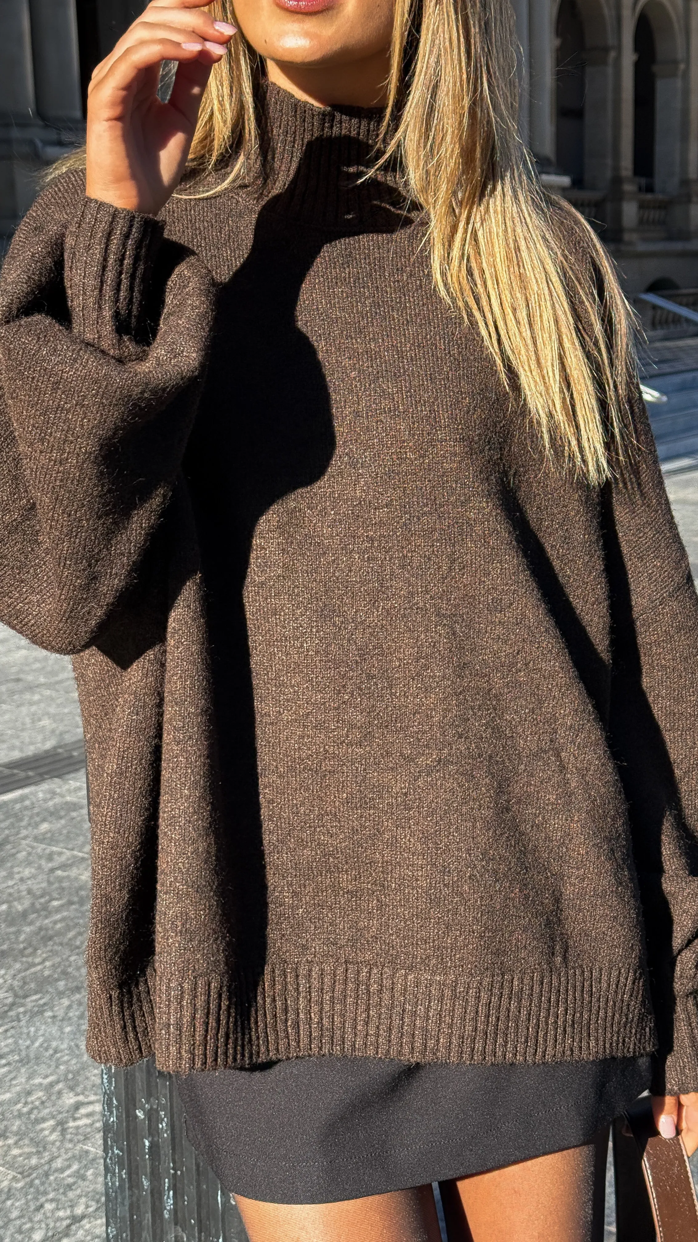 Harita Knitted Sweater - Chocolate sold by Billy J product image thumbnail 4