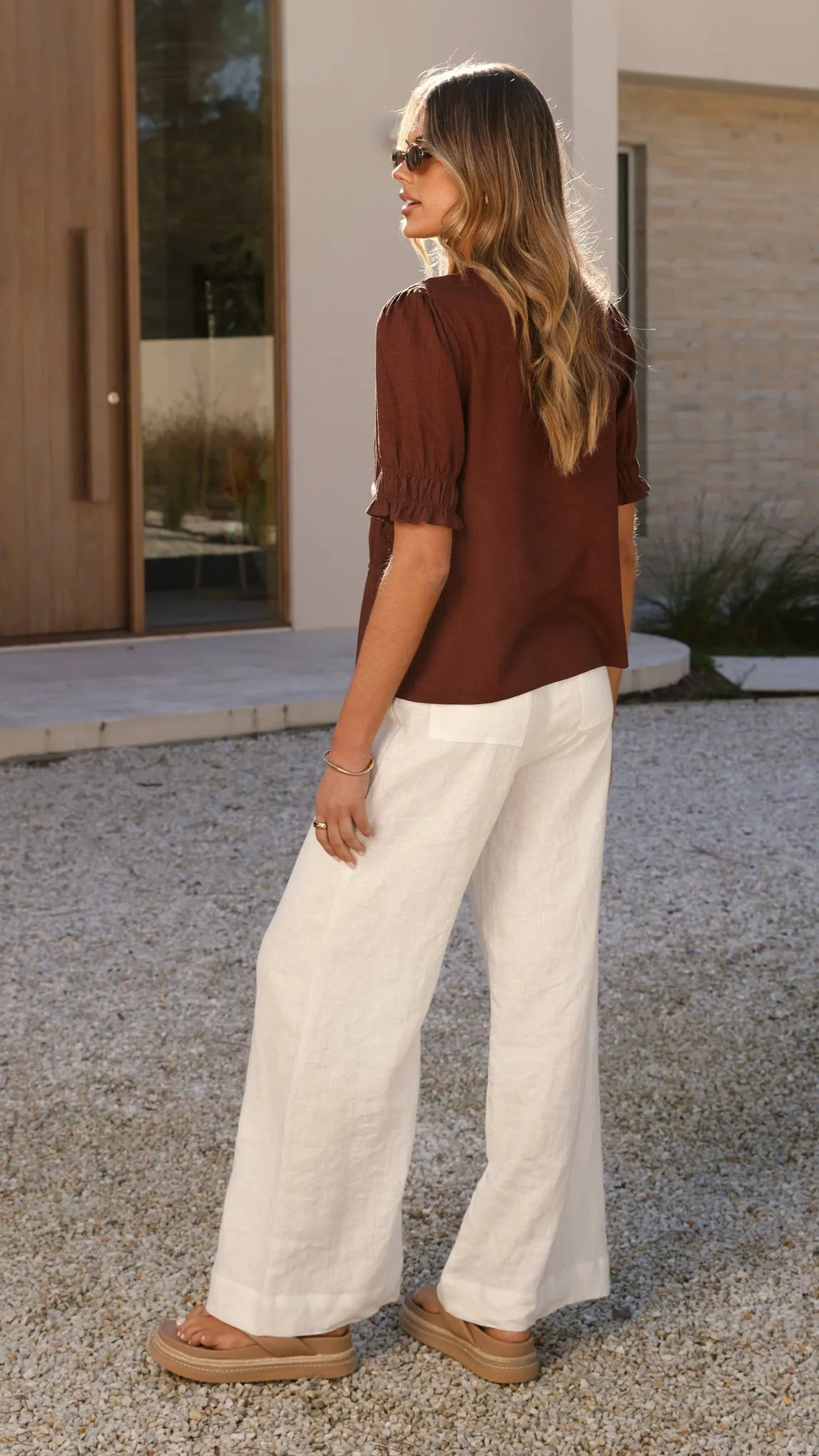 Kai Short Sleeve Top - Brown sold by Billy J product image thumbnail 3