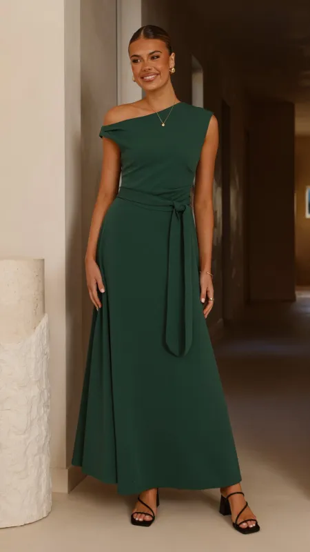 Gemma Maxi Dress - Emerald Green sold by Billy J