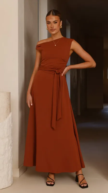 Gemma Maxi Dress - Brown sold by Billy J