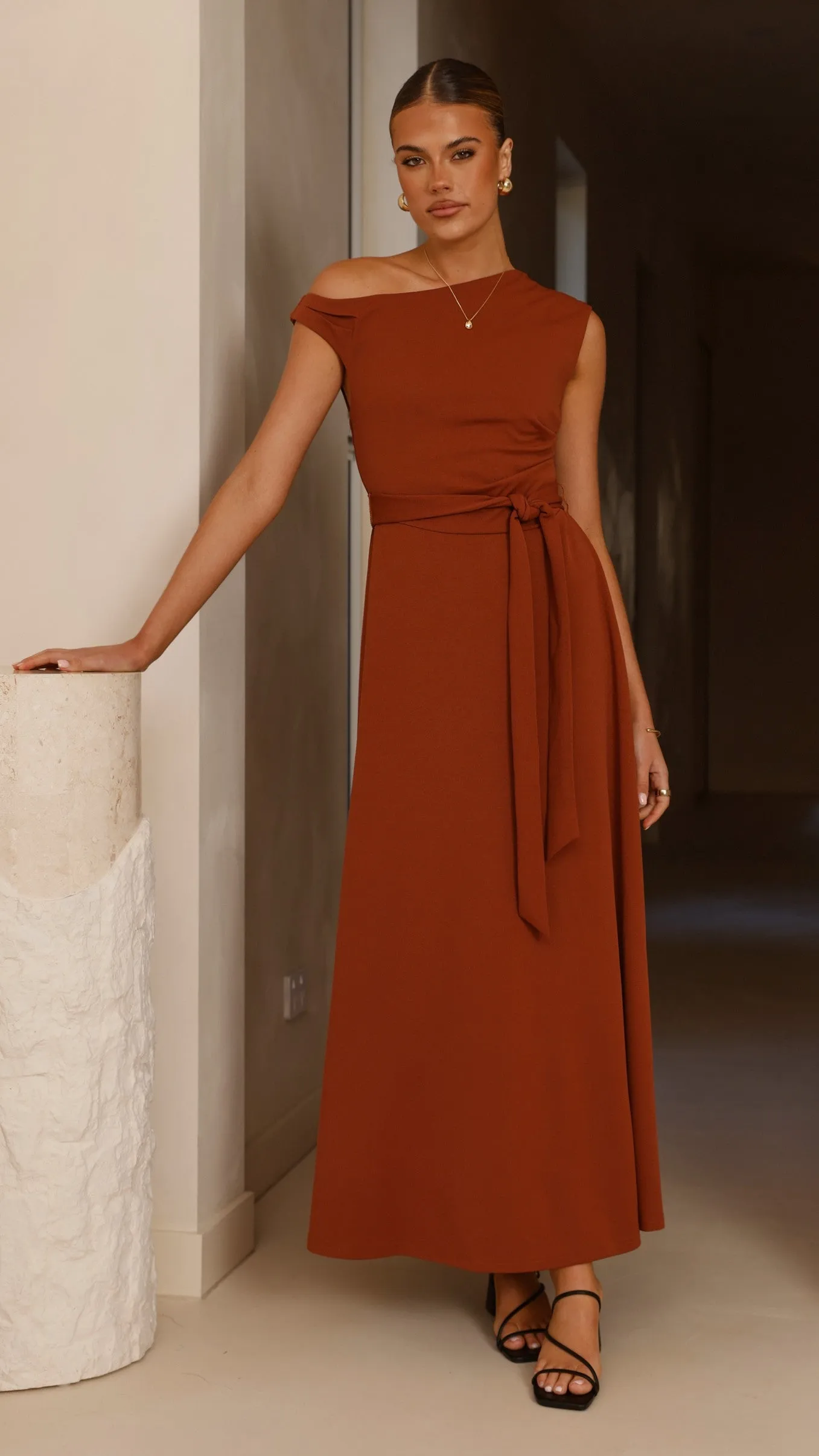 Gemma Maxi Dress - Brown sold by Billy J product image thumbnail 4
