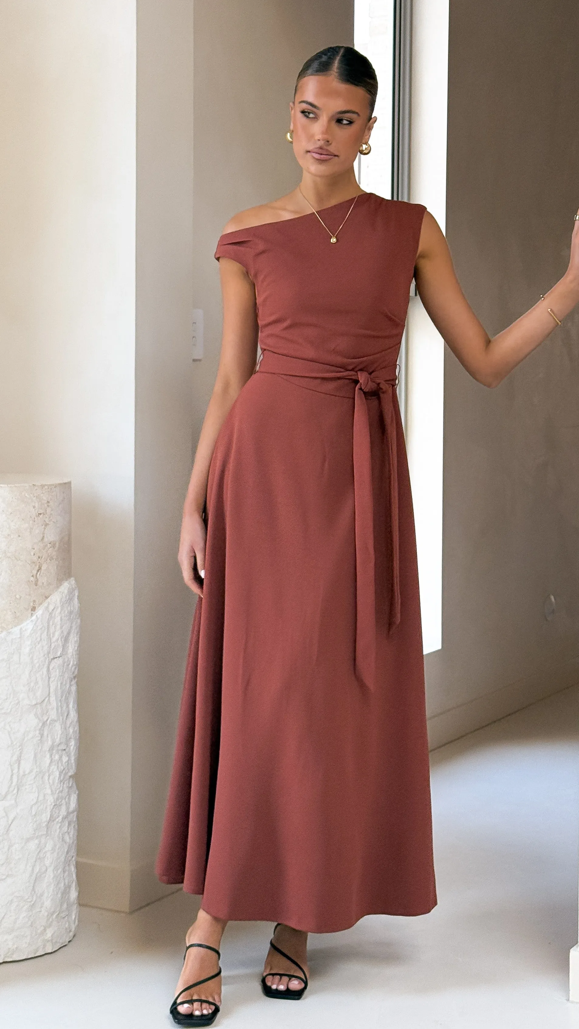 Gemma Maxi Dress - Brown sold by Billy J product image thumbnail 5
