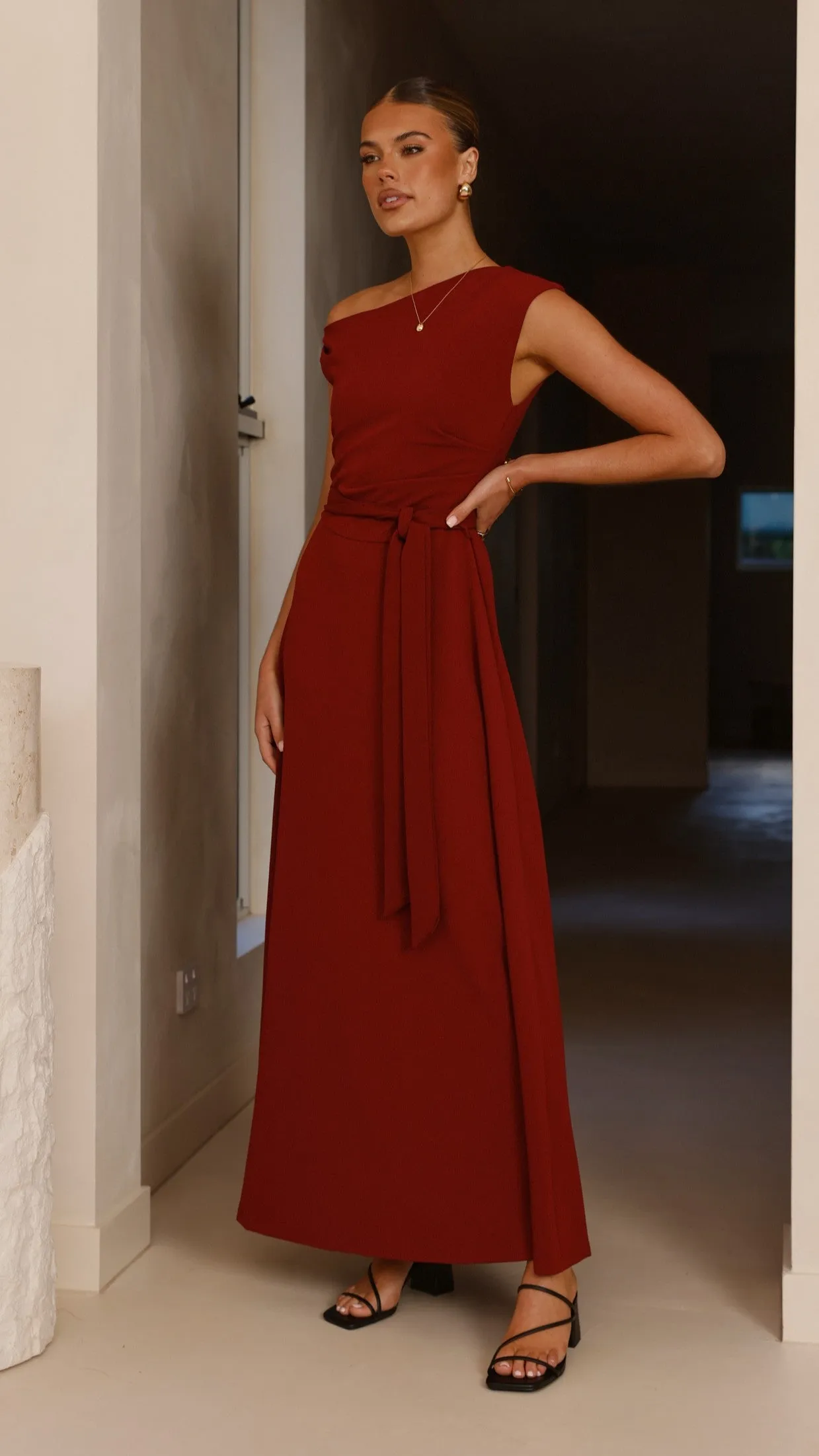 Gemma Maxi Dress - Burgundy sold by Billy J product image thumbnail 5