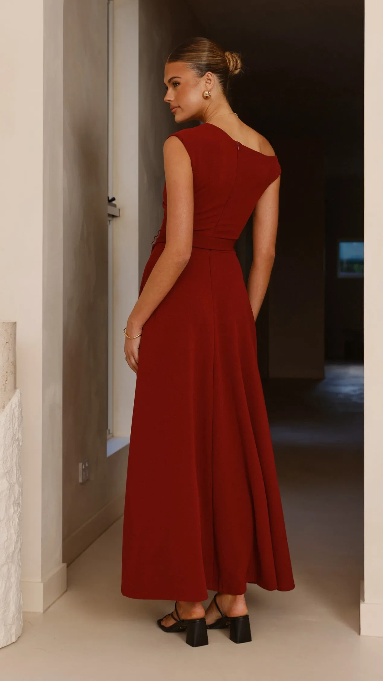 Gemma Maxi Dress - Burgundy sold by Billy J product image thumbnail 2