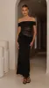 Tiarna Off The Shoulder Maxi Dress - Black sold by Billy J