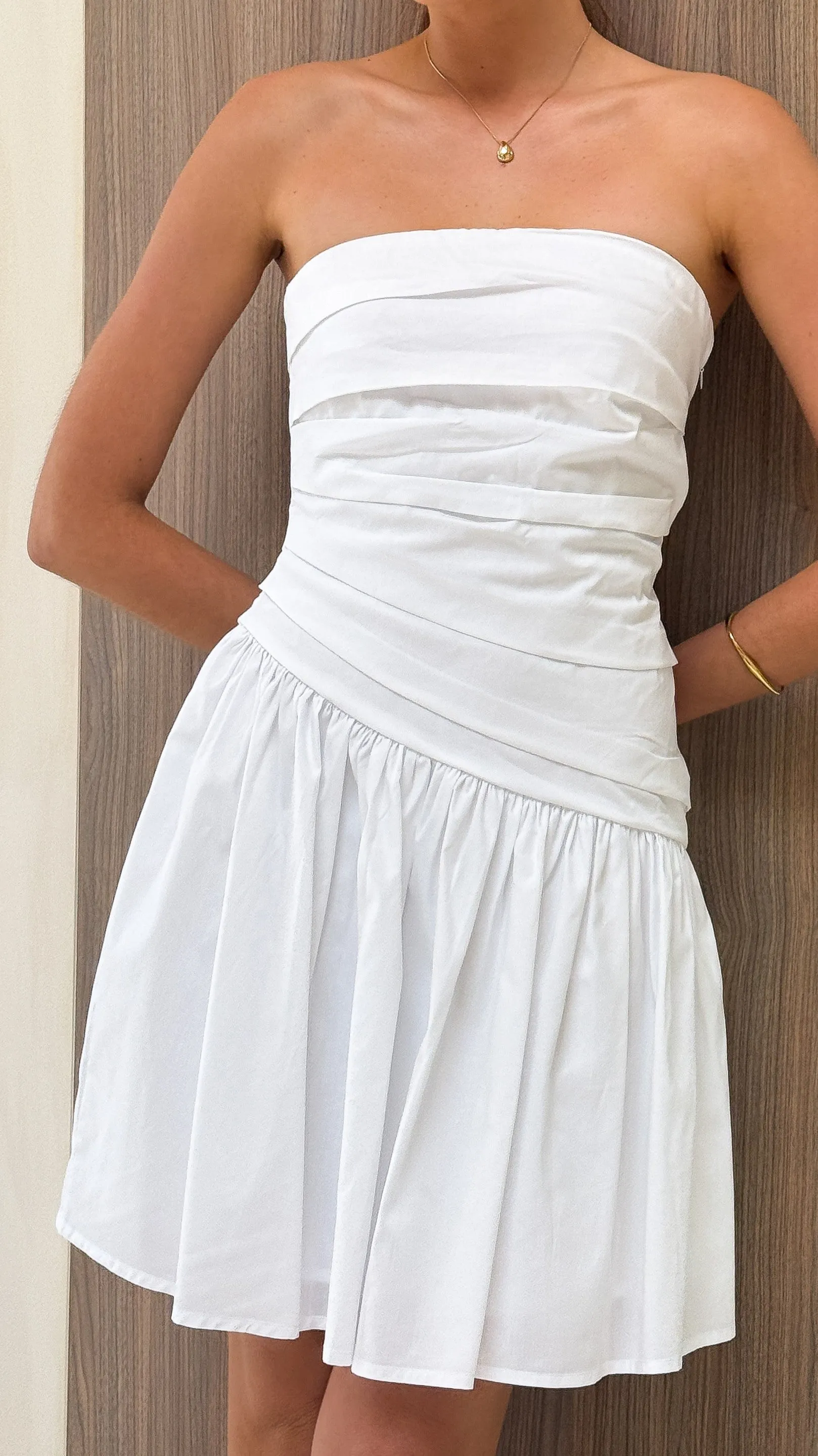 Selena Mini Dress - White sold by Billy J product image thumbnail 4