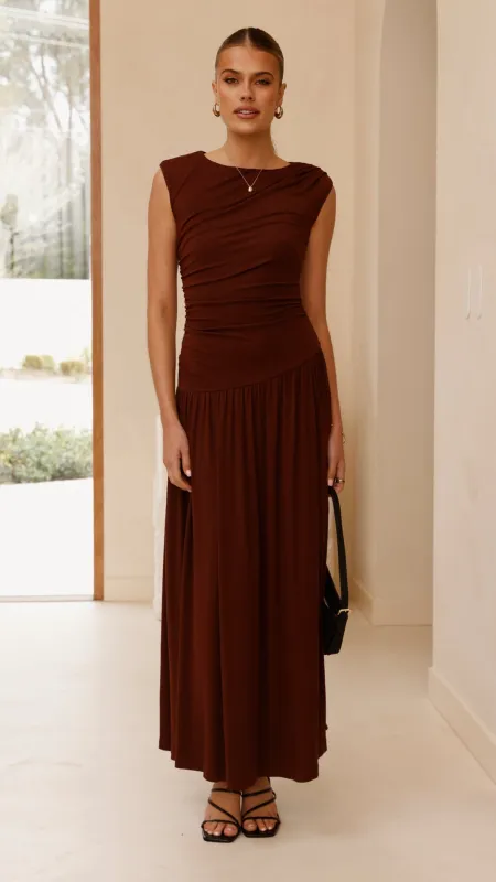 Fallon Maxi Dress - Brown sold by Billy J
