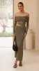 Blaire Off The Shoulder Maxi Dress - Olive sold by Billy J