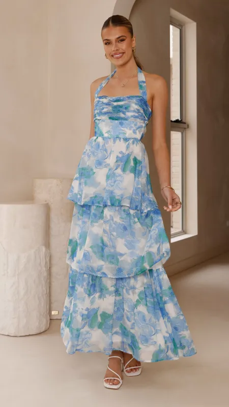 Alice Maxi Dress - Blue Floral sold by Billy J