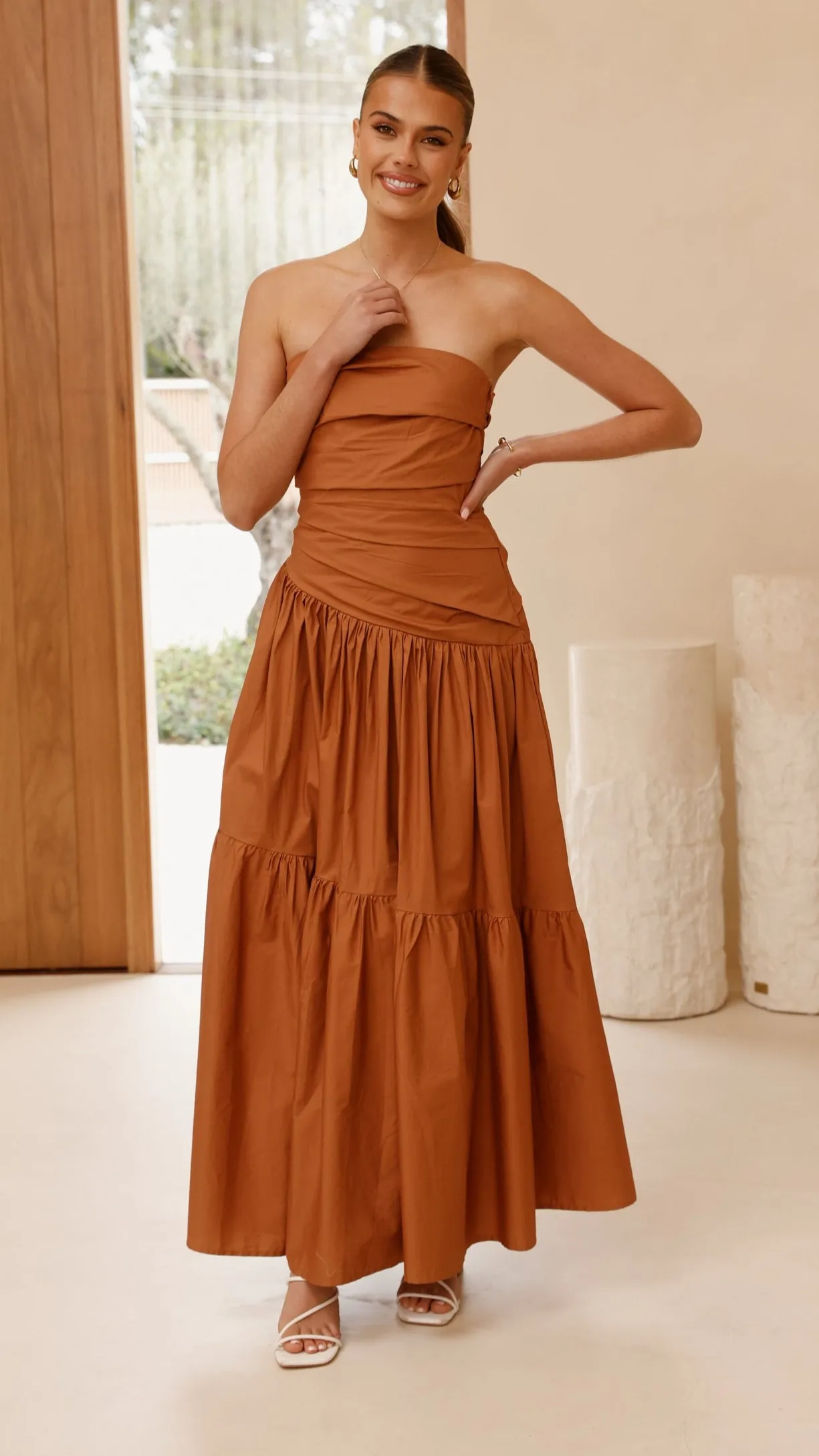 Lola Maxi Dress - Chocolate sold by Billy J product image thumbnail 4