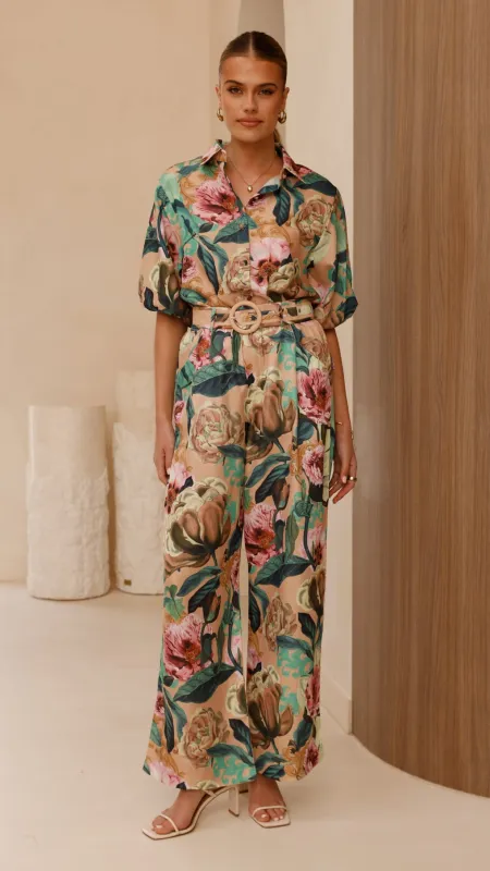 Becca Wide Leg Pants - Mocha Rose sold by Billy J