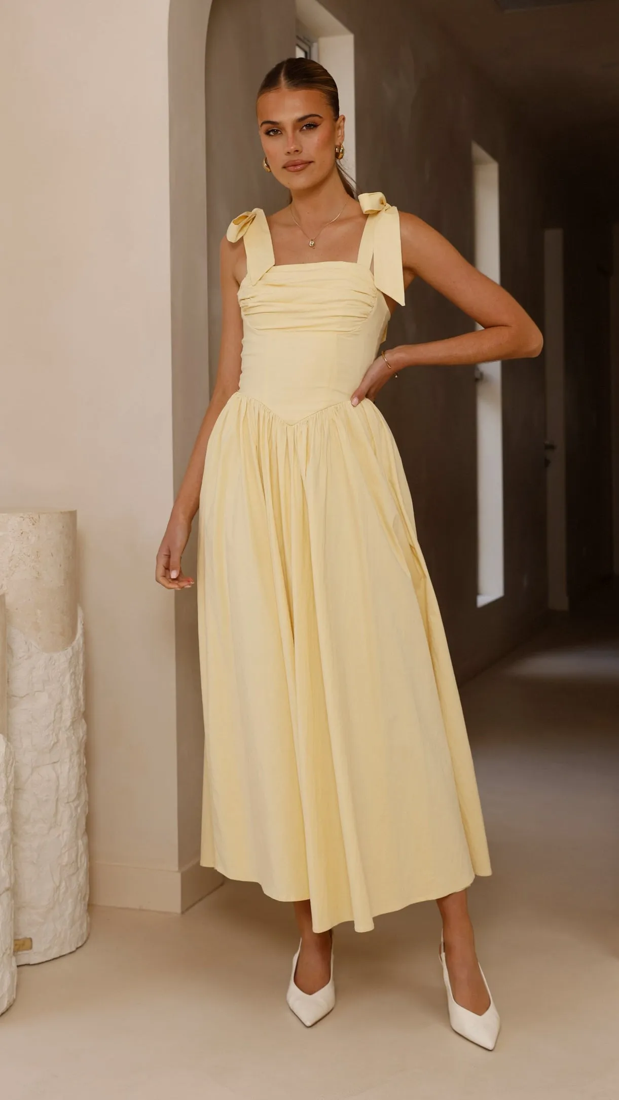 Haisley Maxi Dress - Yellow sold by Billy J