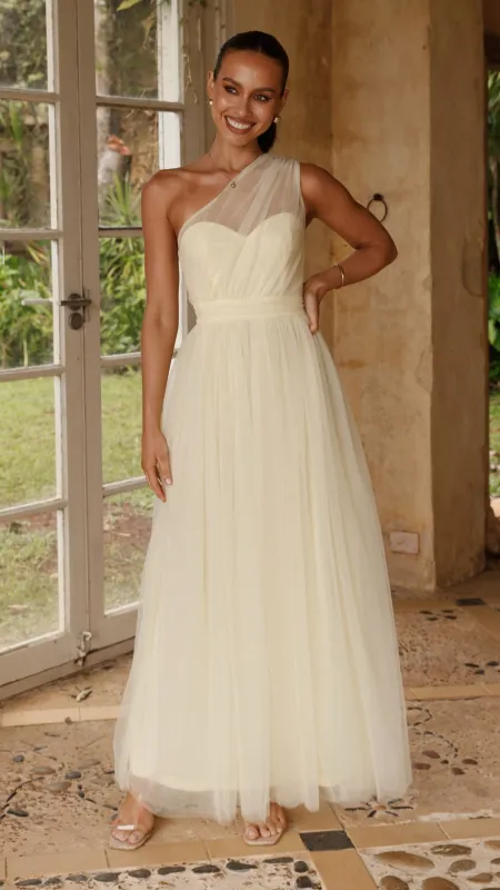 Talissa Tulle Maxi Dress - Yellow sold by Billy J