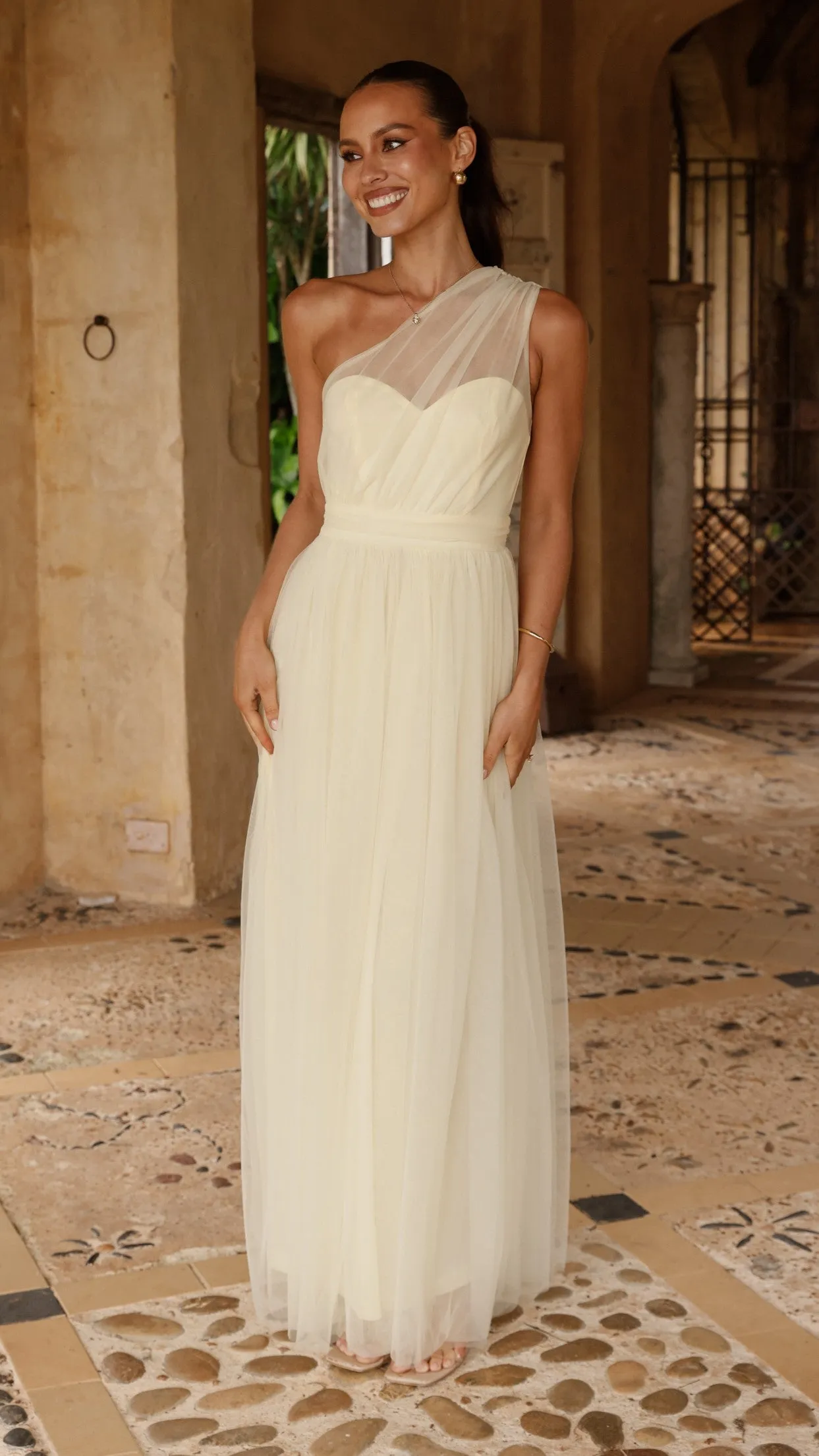 Talissa Tulle Maxi Dress - Yellow sold by Billy J product image thumbnail 3