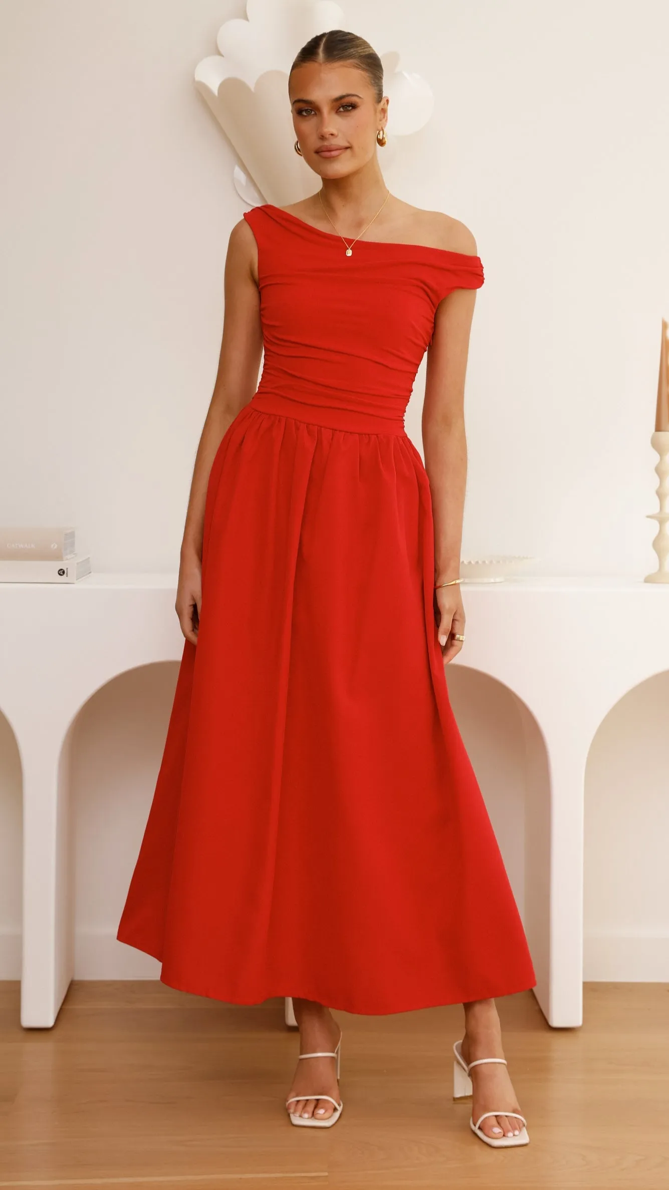 Immy Midi Dress - Red sold by Billy J product image thumbnail 5