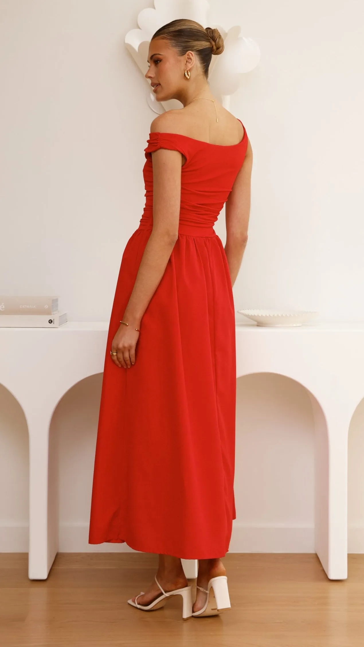 Immy Midi Dress - Red sold by Billy J product image thumbnail 2