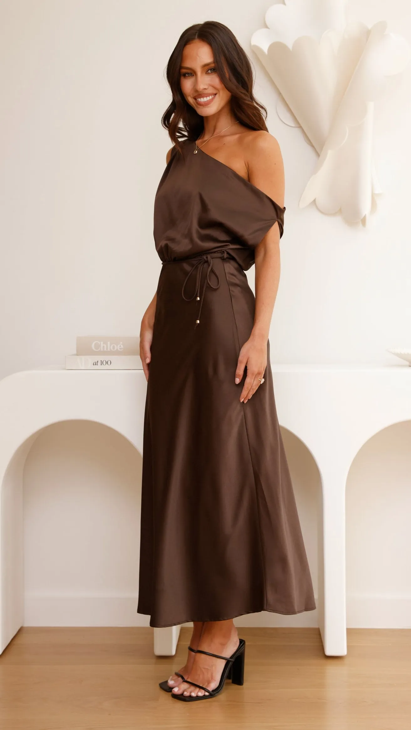 Prudence Maxi Dress - Brown sold by Billy J product image thumbnail 5