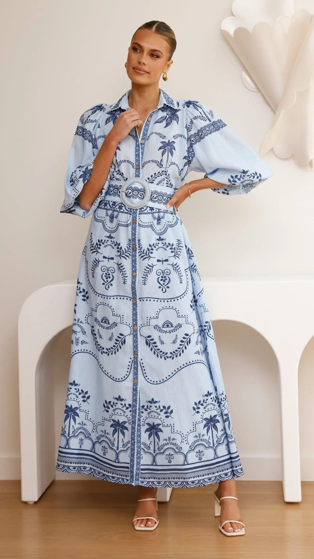 Xander Long Sleeve Maxi Dress - Indigo sold by Billy J