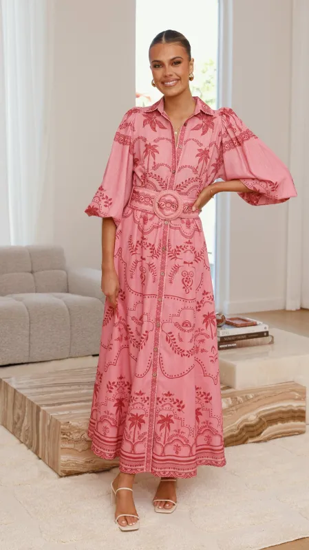 Xander Long Sleeve Maxi Dress - Mulberry sold by Billy J