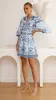 Xander Long Sleeve Mini Dress - Indigo sold by Billy J