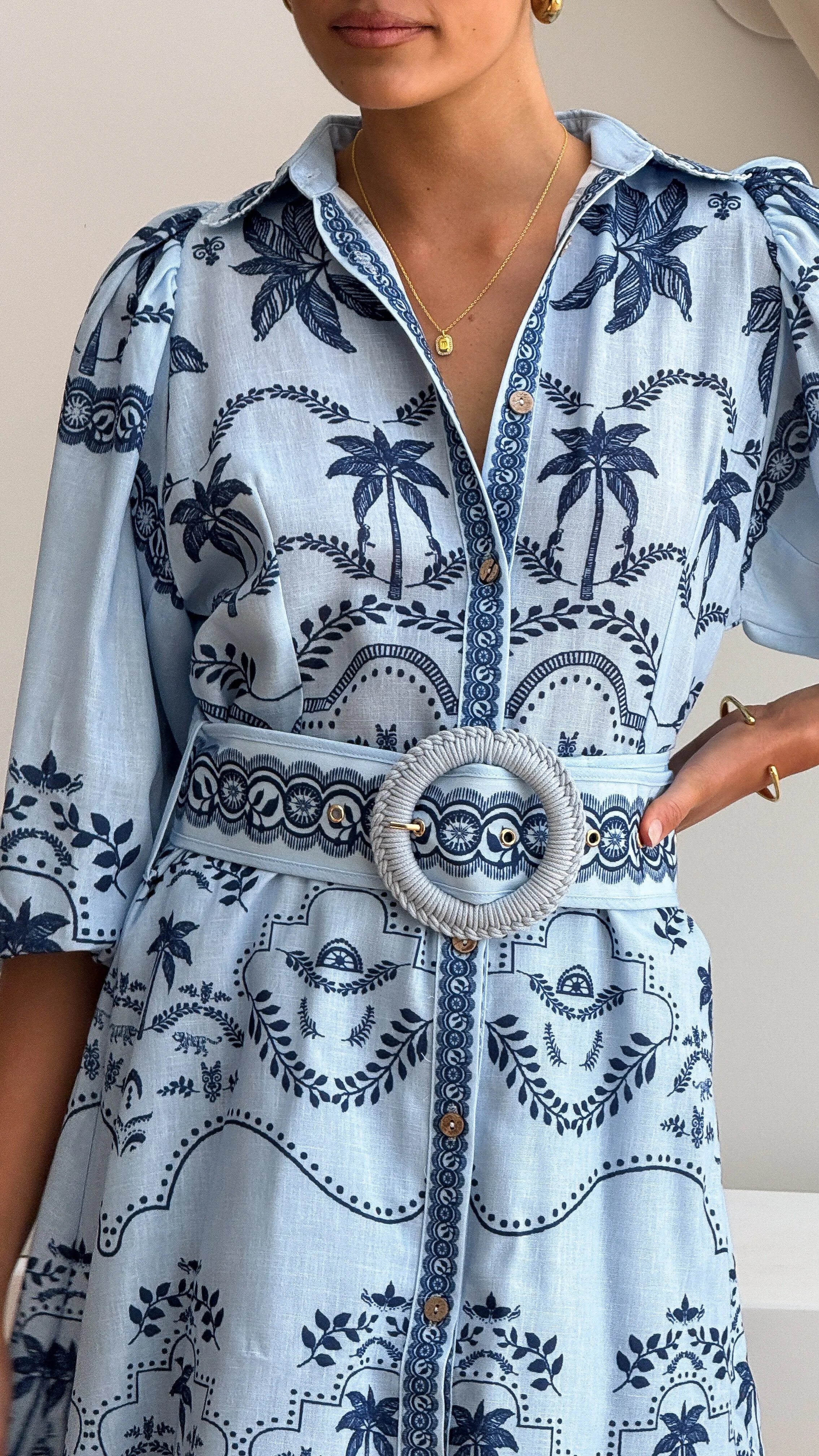 Xander Long Sleeve Mini Dress - Indigo sold by Billy J product image thumbnail 5