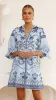 Xander Long Sleeve Mini Dress - Indigo sold by Billy J