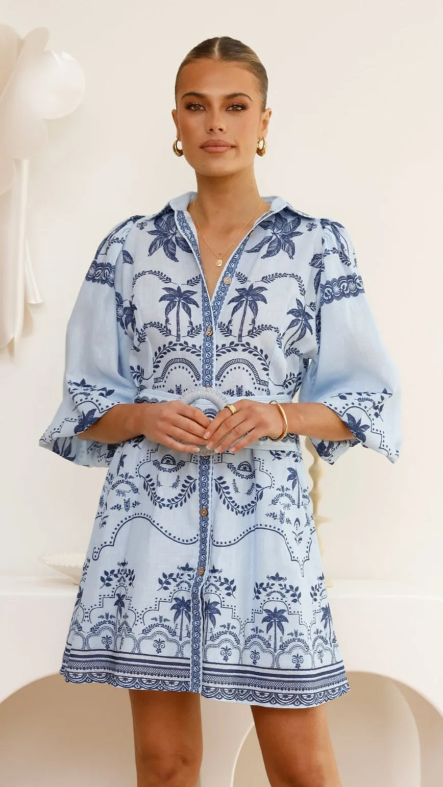 Xander Long Sleeve Mini Dress - Indigo sold by Billy J product image thumbnail 4