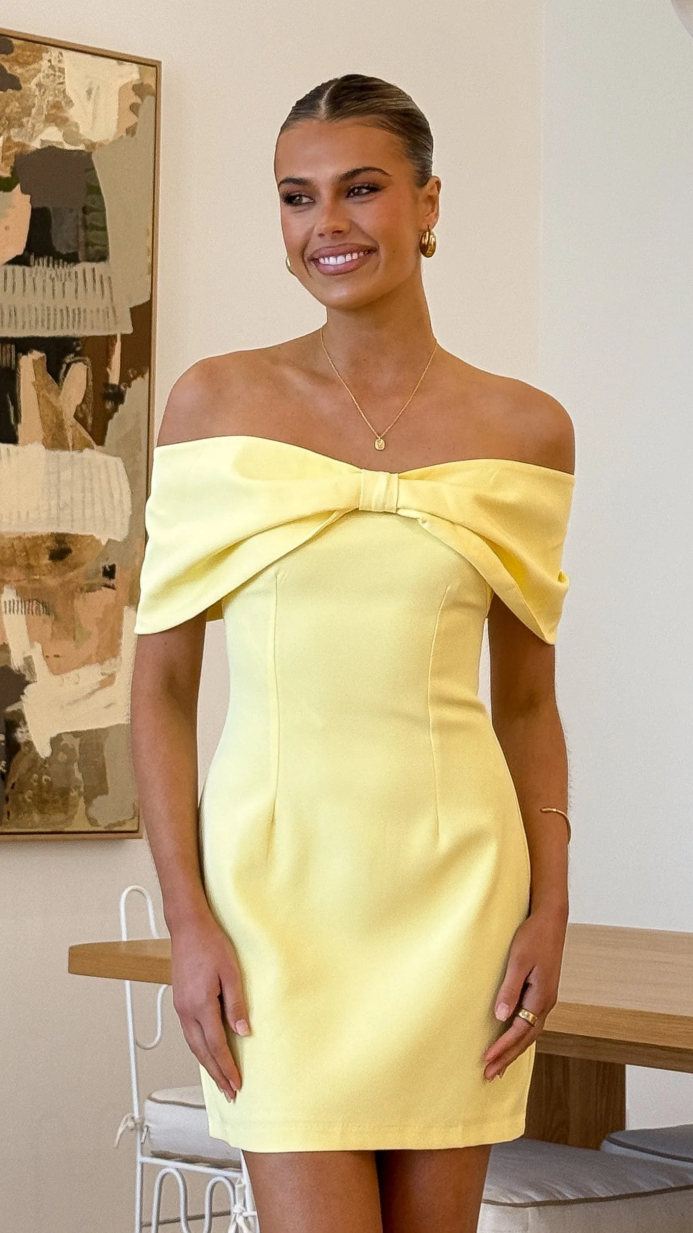 Mia Mini Dress - Yellow sold by Billy J product image thumbnail 3