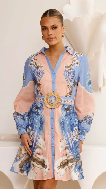 Atiah Mini Dress - Willow Blue sold by Billy J