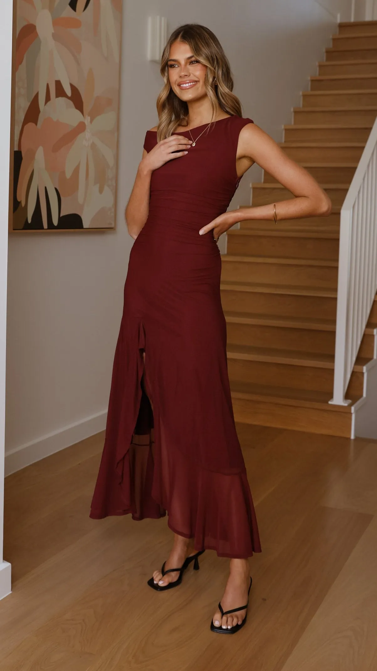 Sareiah Maxi Dress - Wine sold by Billy J product image thumbnail 4
