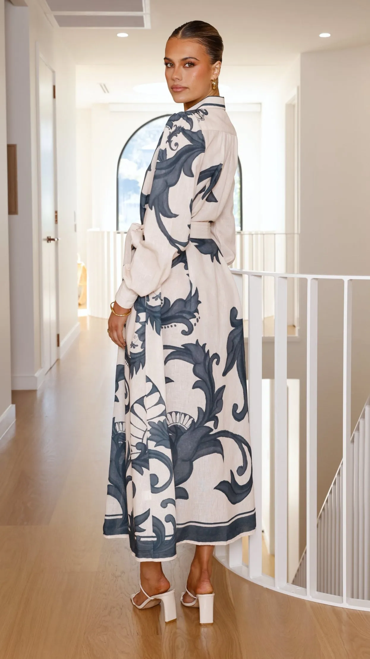 Lucia Long Sleeve Maxi Dress - Cream Zayna sold by Billy J product image thumbnail 2