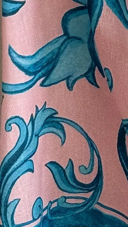 Lucia Long Sleeve Maxi Dress - Aqua/Pink Print sold by Billy J product image thumbnail 5