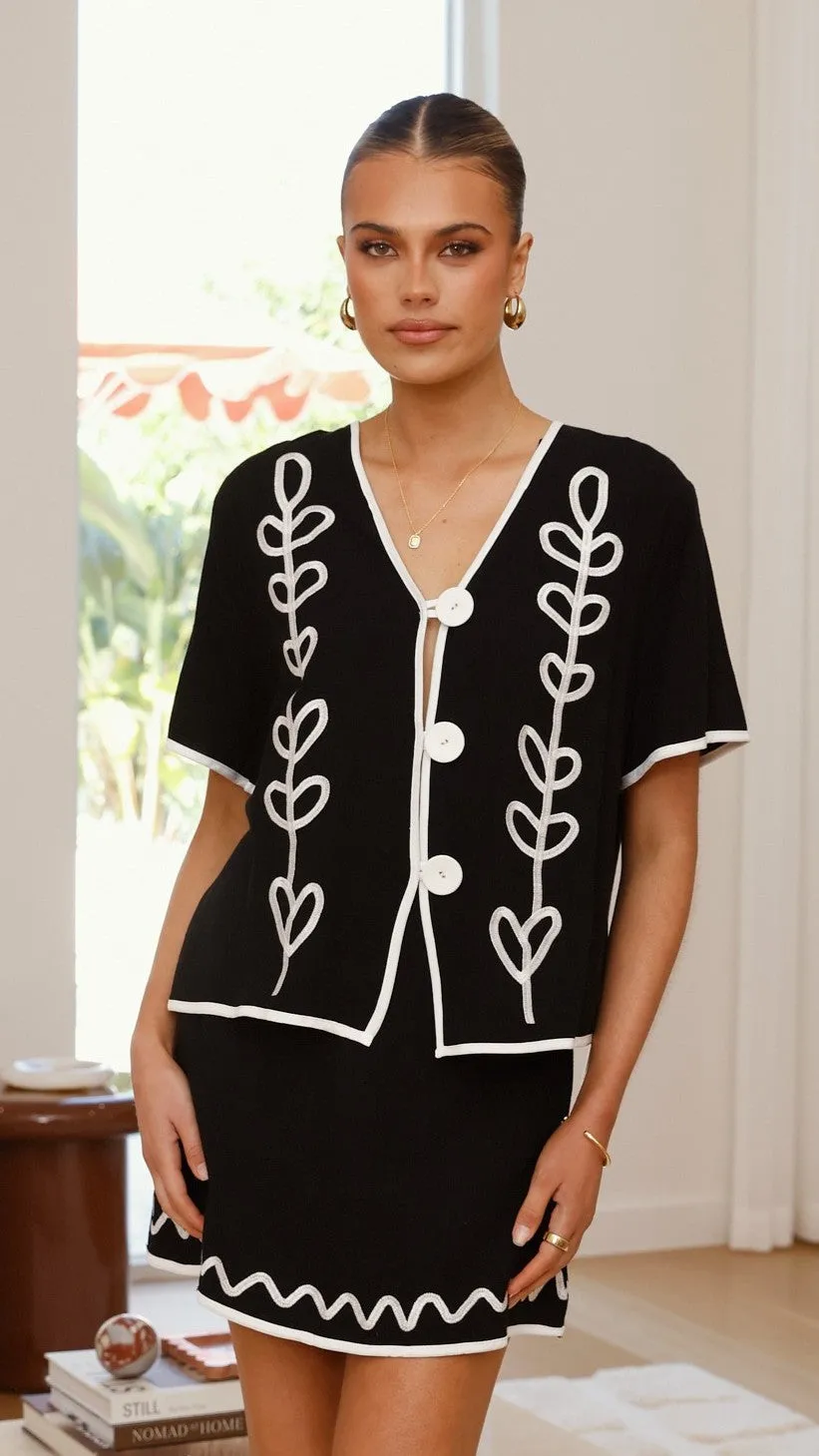 Easton Top - Black / White sold by Billy J