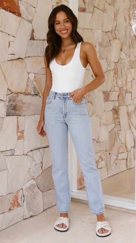 Organic Straight Leg Jean - Clear Blue sold by Billy J