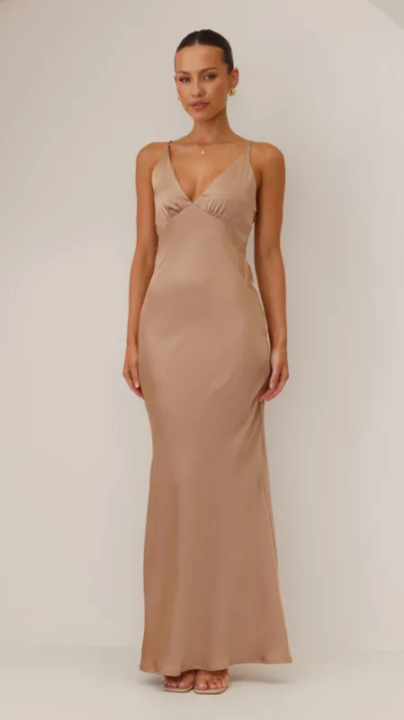 Ziah Maxi Dress - Latte sold by Billy J