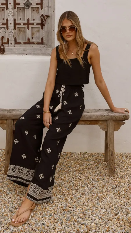 Deni Pants - Black/Beige sold by Billy J