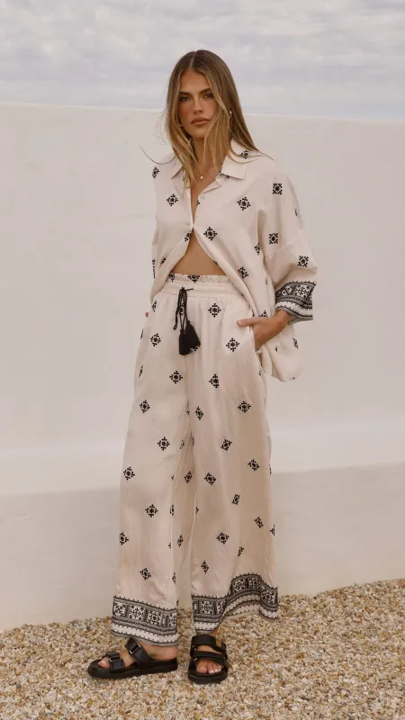 Deni Pants - Beige/Black sold by Billy J