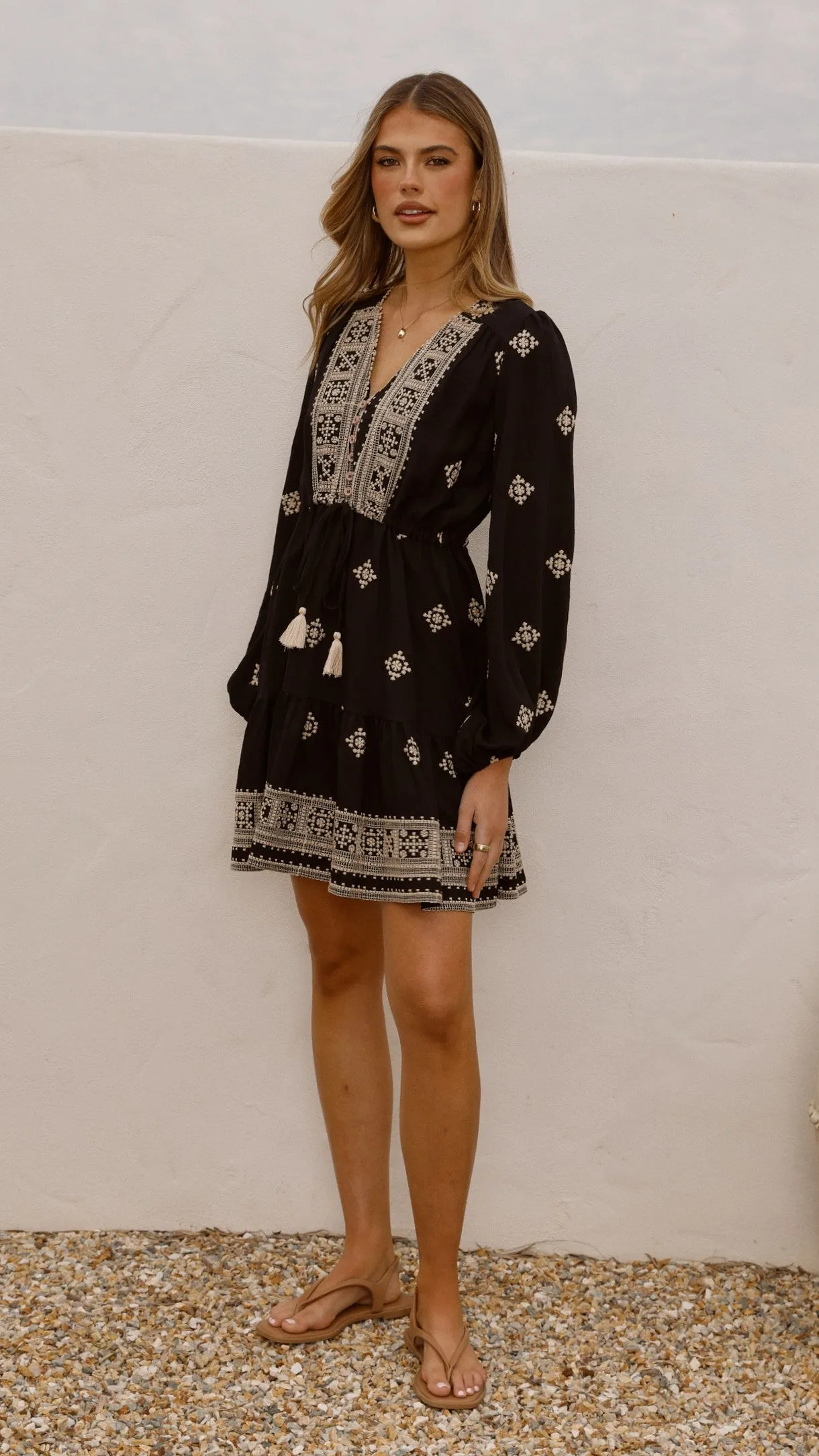 Delainey Mini Dress - Black/Beige sold by Billy J product image thumbnail 3