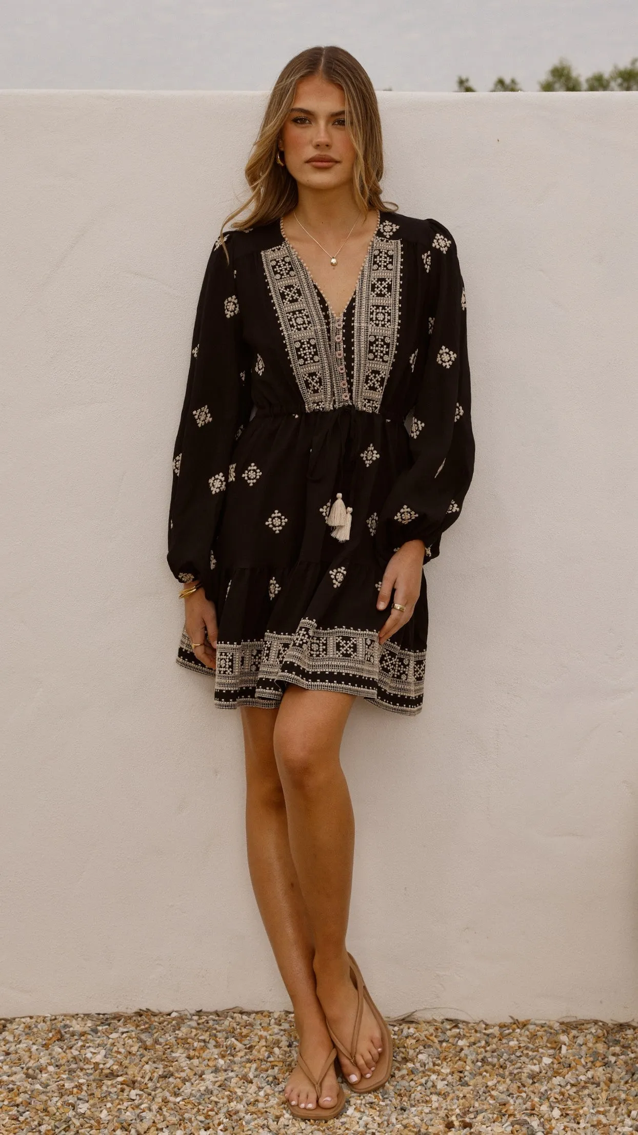 Delainey Mini Dress - Black/Beige sold by Billy J product image thumbnail 5