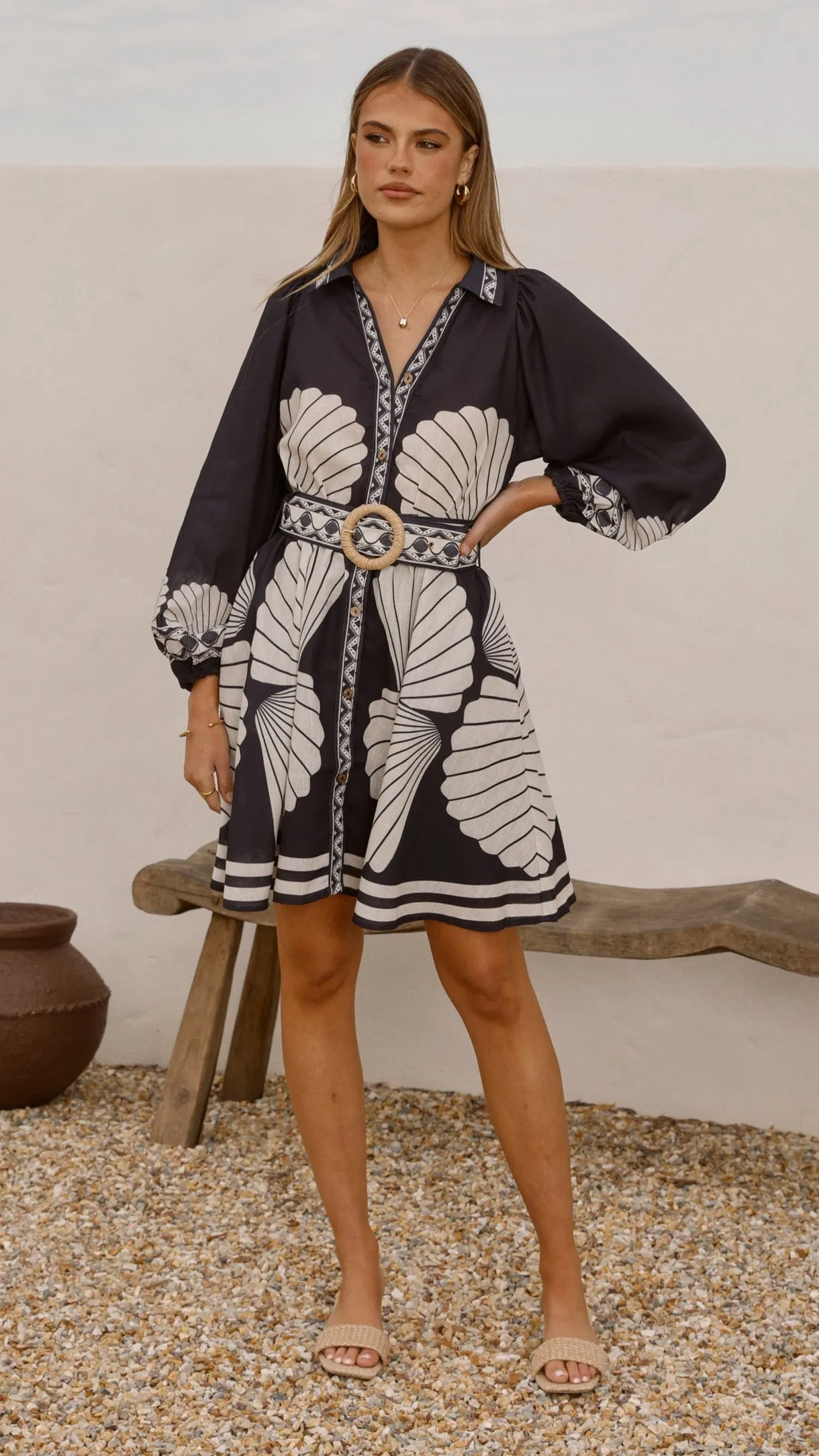 Mariel Long Sleeve Mini Dress - Black sold by Billy J product image thumbnail 3