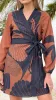 Cassidy Long Sleeve Mini Dress - Coco/Navy sold by Billy J