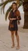 Cassidy Long Sleeve Mini Dress - Coco/Navy sold by Billy J