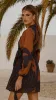 Cassidy Long Sleeve Mini Dress - Coco/Navy sold by Billy J