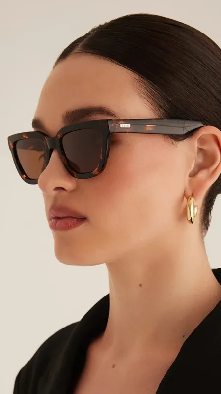 The Scarlette Sunglasses - Ginger Tort / Brown sold by Billy J