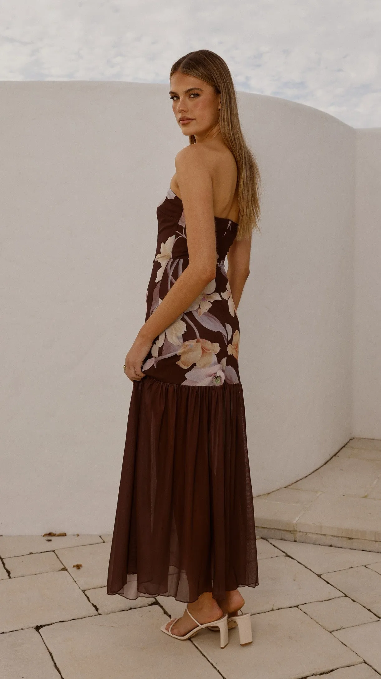 Elle Maxi Dress - Brown Floral sold by Billy J product image thumbnail 2
