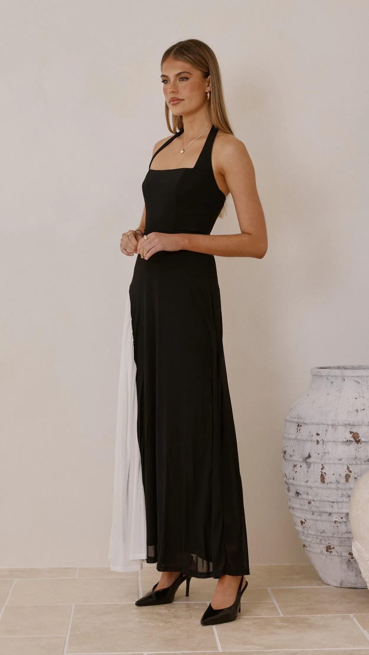 Cia Maxi Dress - Black/White sold by Billy J product image thumbnail 3