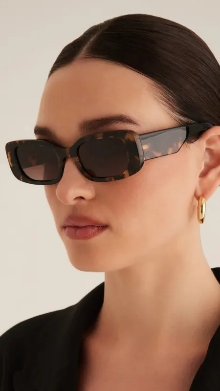 The Tash Sunglasses - Toffee Tort / Black sold by Billy J