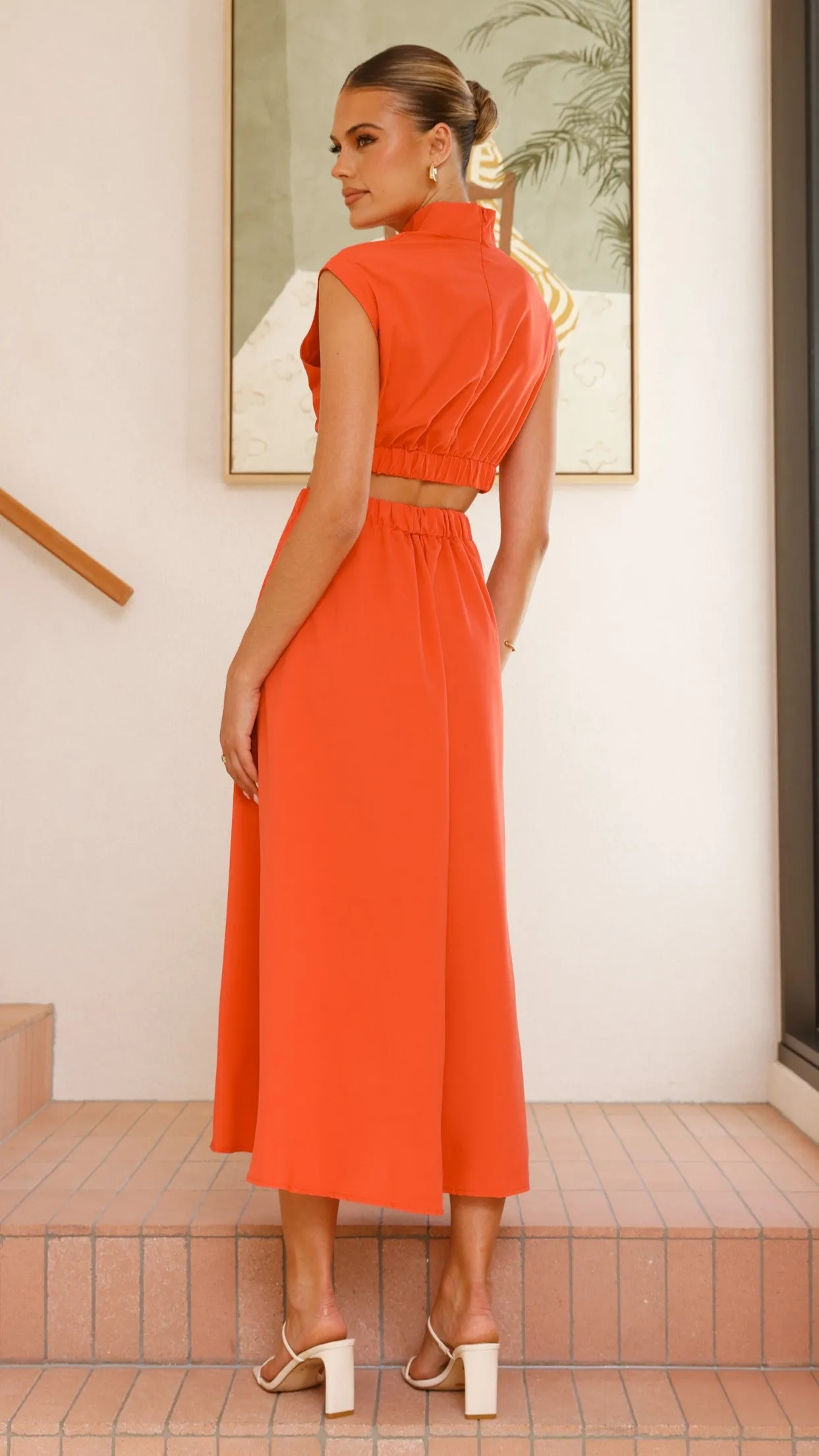 Maddison Midi Dress - Orange sold by Billy J product image thumbnail 2